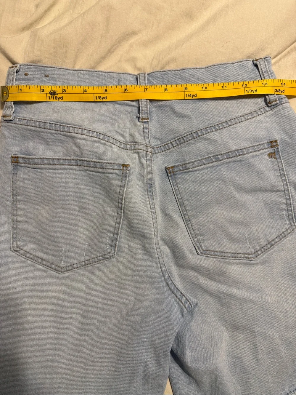 Madewell High-Rise Long Denim Bermuda Shorts Hedrick Wash